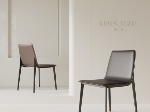 现代意式椅子 餐椅su模型