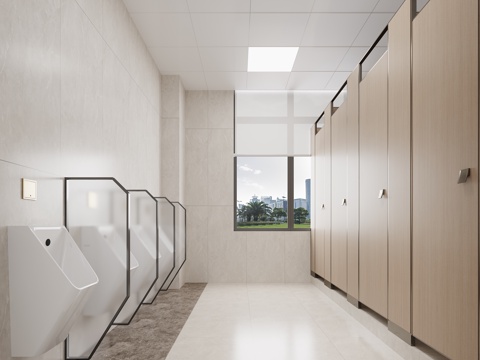  公共卫生间3d模型 