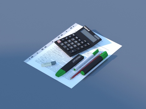 文具 办公用品 学习用品3d模型