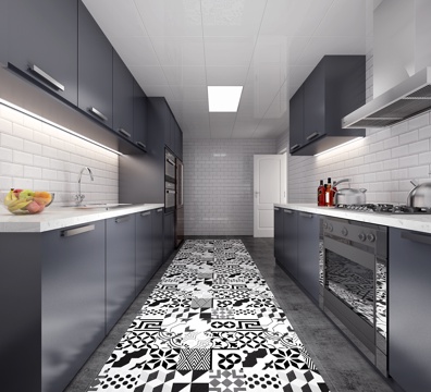  现代北欧厨房3d模型 