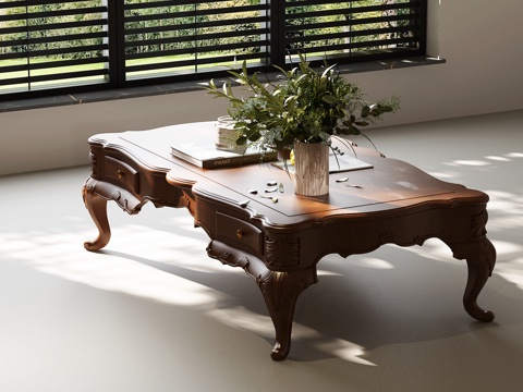 茶几 美式茶几 法式茶几su模型