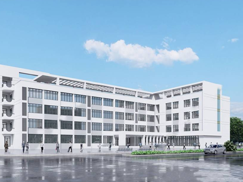 现代学校教学楼 多层教学楼建筑su模型