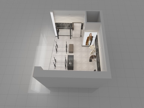  服装店门头女装店3d模型 