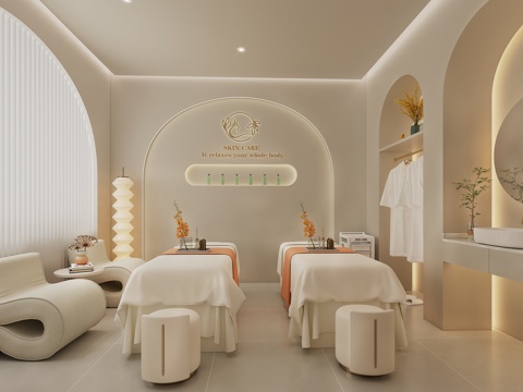  美容院包间 美容SPA包间 美容院设计  美容SPA包间3d模型 