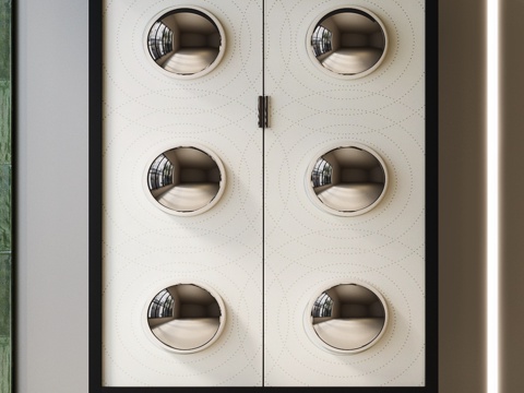  现代法式边柜 现代法式装饰柜 现代法式玄关柜 法式中古衣柜3d模型 