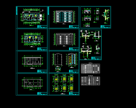 六层建筑cad施工图