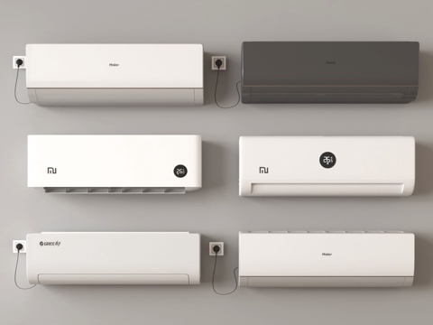 现代空调 壁挂式空调su模型