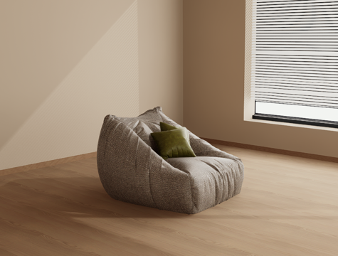  懒人沙发su模型 