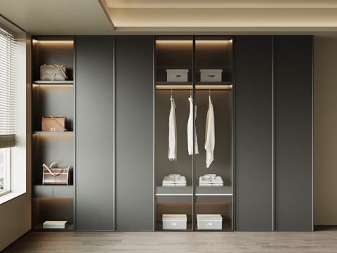 现代衣柜su模型