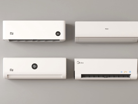 现代空调 壁挂式空调su模型