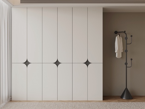 现代极简衣柜su模型