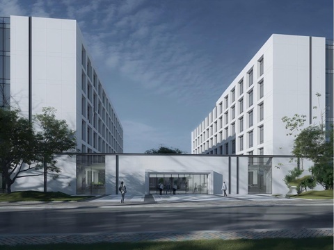 现代学校建筑 宿舍楼建筑su模型