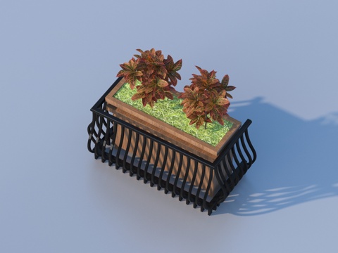  花箱 花池 景观小品3d模型 
