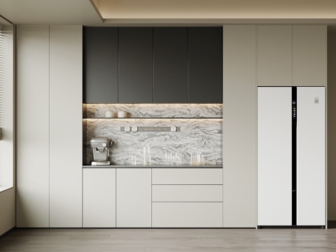  现代意式酒柜 餐边柜3d模型 