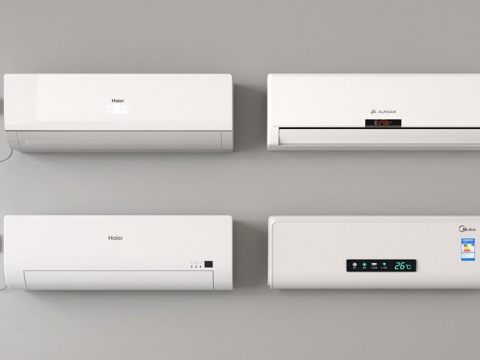 现代空调 壁挂式空调su模型