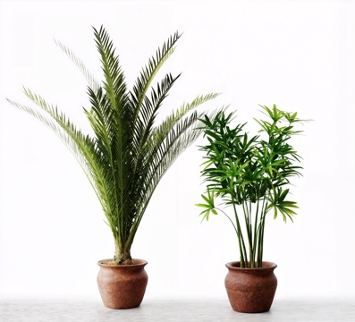 新中式盆栽盆景  绿植 室内观赏植物 中式花盆su模型