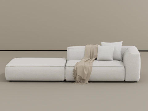  三人沙发su模型 