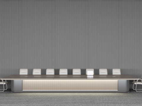  现代培训室 会议室 多功能室  接待室 现代大会议桌椅3d模型 