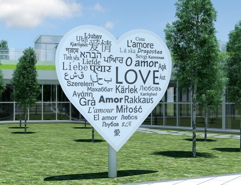  爱情雕塑 心形雕塑 雕塑 爱情语言 爱情3d模型 