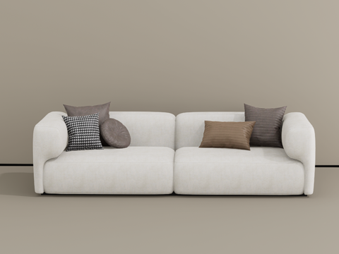  双人沙发su模型 