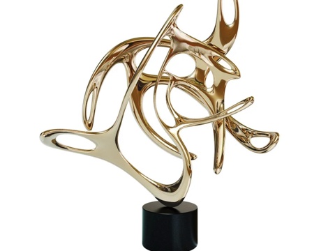 现代异形雕塑摆件su模型