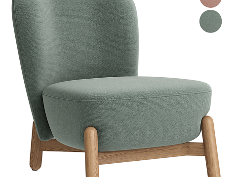  现代北欧 Miji 扶手椅3d模型 