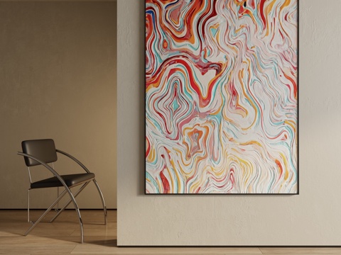  现代装饰画 装饰画 意式装饰画 挂画 现代抽象挂画3d模型 