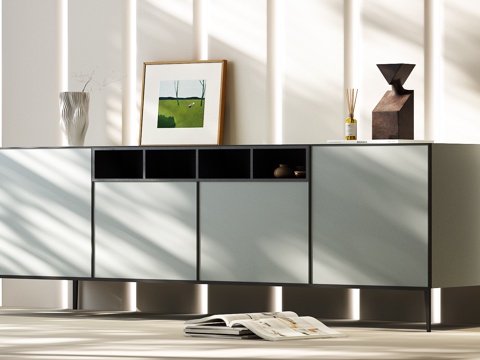  现代玄关柜 现代边柜 现代意式装饰柜 现代意式电视柜 意式边3d模型 