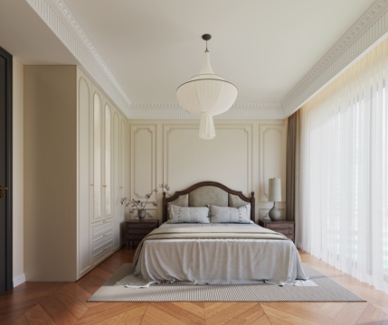  法式卧室3d模型 