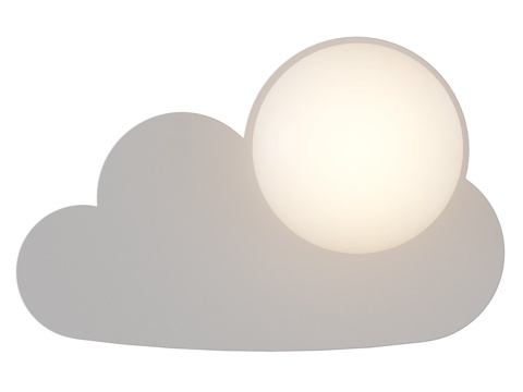 现代奶油风 Nordlux - Skyku 儿童云朵壁灯3d模型 