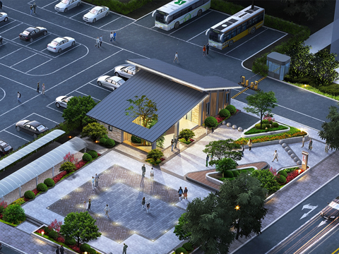 现代公厕 公共卫生间建筑su模型