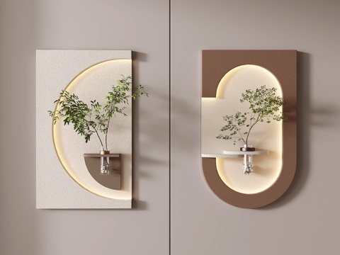 现代墙饰 立体装饰画su模型