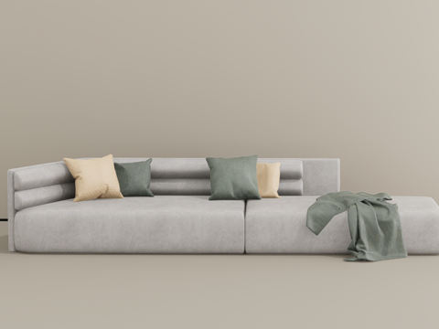  多人沙发su模型 