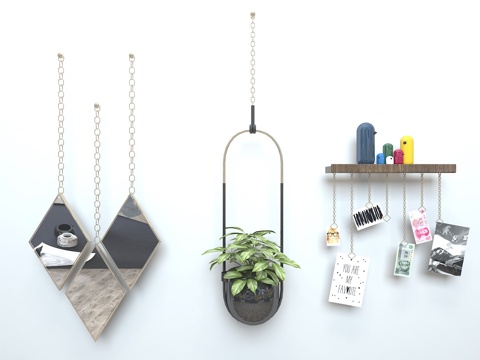  现代北欧金属墙饰 摆件3d模型 