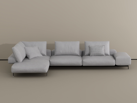  多人沙发su模型 