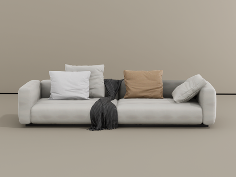  多人沙发su模型 