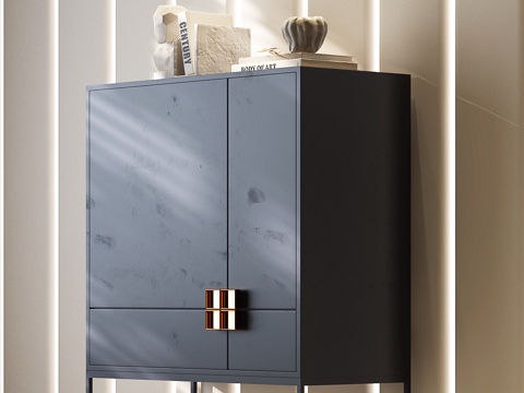 现代意式边柜 意式装饰柜 意式玄关柜 现代边柜 意式储物柜su模型