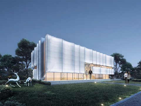 现代公厕 公共卫生间建筑su模型