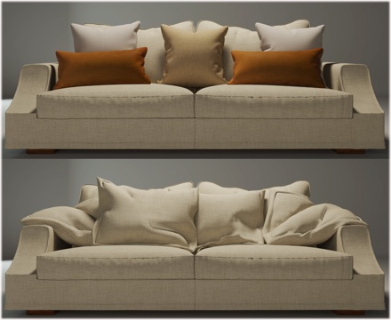  现代双人沙发 沙发 双人沙发3d模型 