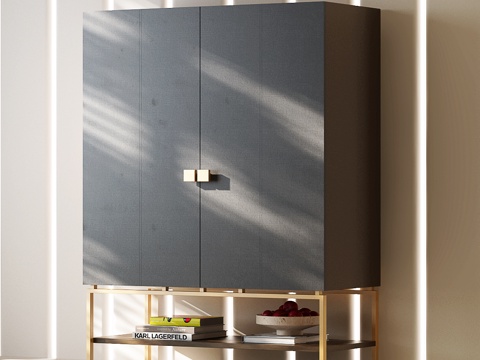 现代边柜 现代玄关柜 现代意式玄关柜 现代意式储物柜su模型