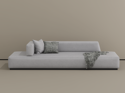 三人沙发su模型