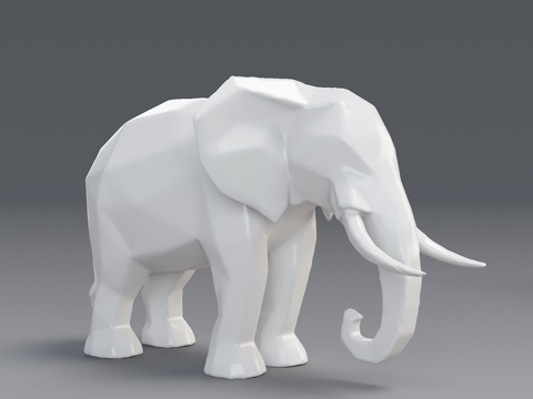 大象雕塑 景观雕塑 多边形雕塑 不锈钢雕塑 公园雕塑 景观雕su模型