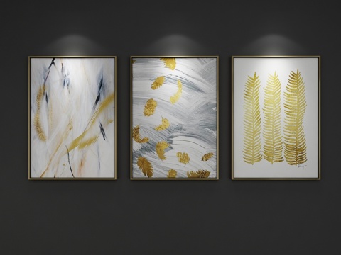  北欧抽象艺术装饰挂画 照片墙 抽象画 装饰画 3D模型3d模型 