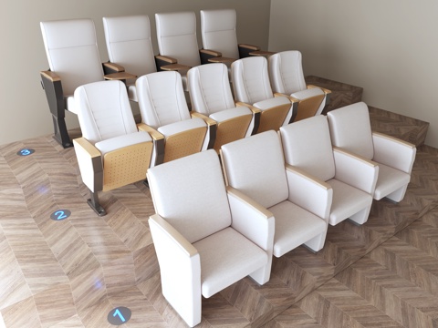  报告厅椅子3d模型 