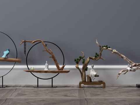  中式饰品摆件 工艺品 装饰品3d模型 