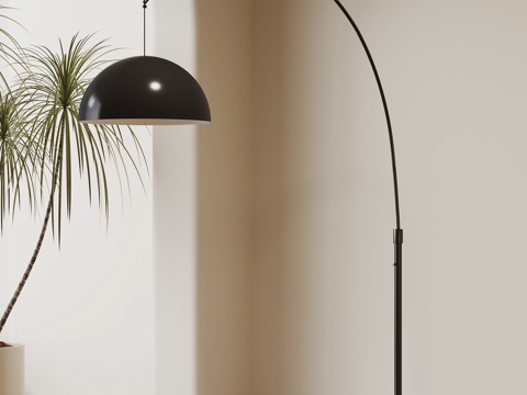 现代鱼线灯 落地灯su模型