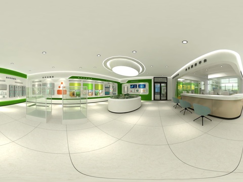  展厅 三位一体 企业展厅 成果展示 沙盘 服务大厅 为农服务 