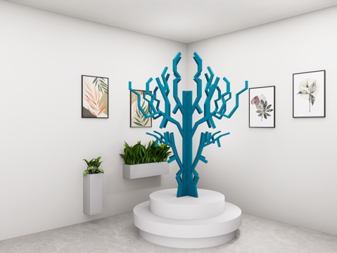 现代商场美陈摆件 现代景观座椅 现代景观艺术装置 商场装饰件su模型