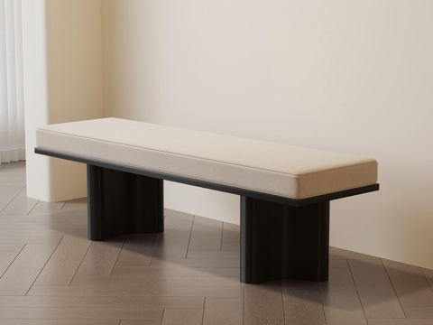 现代意式换鞋凳 床尾凳su模型