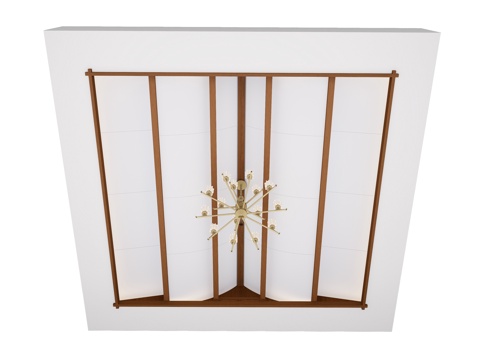  新中式天花吊顶 客厅吊顶 卧室吊顶 中式实木吊顶 中式吊顶3d模型 